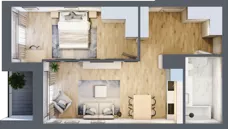 2 pokoje, mieszkanie 52,36 m², piętro 2, oferta nr A.72, Osiedle Fokus Ursus, Warszawa, Ursus, Szamoty, ul. Posag 7 Panien / Gierdziejewskiego