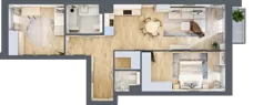 3 pokoje, mieszkanie 66,16 m², piętro 2, oferta nr A.229, Osiedle Fokus Ursus, Warszawa, Ursus, Szamoty, ul. Posag 7 Panien / Gierdziejewskiego