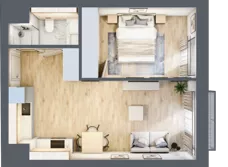2 pokoje, mieszkanie 38,74 m², piętro 2, oferta nr A.195, Osiedle Fokus Ursus, Warszawa, Ursus, Szamoty, ul. Posag 7 Panien / Gierdziejewskiego