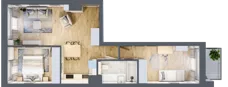 3 pokoje, mieszkanie 56,85 m², piętro 1, oferta nr A.220, Osiedle Fokus Ursus, Warszawa, Ursus, Szamoty, ul. Posag 7 Panien / Gierdziejewskiego