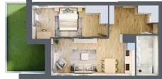 2 pokoje, mieszkanie 52,22 m², parter, oferta nr A.63, Osiedle Fokus Ursus, Warszawa, Ursus, Szamoty, ul. Posag 7 Panien / Gierdziejewskiego