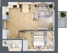 2 pokoje, mieszkanie 45,35 m², piętro 6, oferta nr A.130, Osiedle Fokus Ursus, Warszawa, Ursus, Szamoty, ul. Posag 7 Panien / Gierdziejewskiego