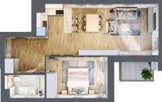 2 pokoje, mieszkanie 51,77 m², piętro 1, oferta nr A.160, Osiedle Fokus Ursus, Warszawa, Ursus, Szamoty, ul. Posag 7 Panien / Gierdziejewskiego