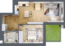 2 pokoje, mieszkanie 56,04 m², parter, oferta nr A.158, Osiedle Fokus Ursus, Warszawa, Ursus, Szamoty, ul. Posag 7 Panien / Gierdziejewskiego