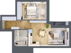 2 pokoje, mieszkanie 49,59 m², piętro 1, oferta nr A.68, Osiedle Fokus Ursus, Warszawa, Ursus, Szamoty, ul. Posag 7 Panien / Gierdziejewskiego