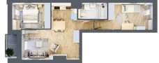 3 pokoje, mieszkanie 54,02 m², piętro 4, oferta nr A.149, Osiedle Fokus Ursus, Warszawa, Ursus, Szamoty, ul. Posag 7 Panien / Gierdziejewskiego