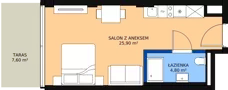 1 pokój, apartament inwestycyjny 30,70 m², parter, oferta nr 006, Apollo Resort, Świnoujście, Dzielnica Nadmorska, ul. Uzdrowiskowa