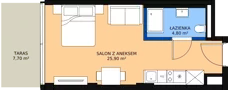 1 pokój, apartament inwestycyjny 30,70 m², parter, oferta nr 007, Apollo Resort, Świnoujście, Dzielnica Nadmorska, ul. Uzdrowiskowa