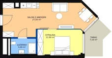 2 pokoje, apartament inwestycyjny 45,40 m², parter, oferta nr 024, Apollo Resort, Świnoujście, Dzielnica Nadmorska, ul. Uzdrowiskowa