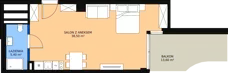 1 pokój, apartament inwestycyjny 43,90 m², parter, oferta nr 033, Apollo Resort, Świnoujście, Dzielnica Nadmorska, ul. Uzdrowiskowa
