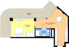2 pokoje, apartament inwestycyjny 48,00 m², piętro 1, oferta nr 110, Apollo Resort, Świnoujście, Dzielnica Nadmorska, ul. Uzdrowiskowa