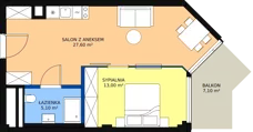 2 pokoje, apartament inwestycyjny 45,70 m², piętro 1, oferta nr 124, Apollo Resort, Świnoujście, Dzielnica Nadmorska, ul. Uzdrowiskowa