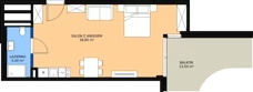 1 pokój, apartament inwestycyjny 44,20 m², piętro 1, oferta nr 133, Apollo Resort, Świnoujście, Dzielnica Nadmorska, ul. Uzdrowiskowa