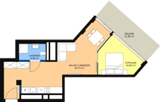 2 pokoje, apartament inwestycyjny 45,70 m², piętro 3, oferta nr 311, Apollo Resort, Świnoujście, Dzielnica Nadmorska, ul. Uzdrowiskowa