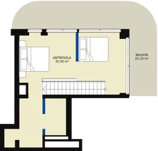 3 pokoje, apartament inwestycyjny 75,90 m², piętro 4, oferta nr 431, Apollo Resort, Świnoujście, Dzielnica Nadmorska, ul. Uzdrowiskowa