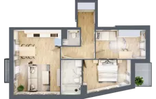 3 pokoje, mieszkanie 60,52 m², piętro 1, oferta nr 7, Nowa Pszczelna, Kraków, Dębniki, Ruczaj, ul. Pszczelna 38