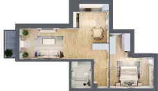 2 pokoje, mieszkanie 62,33 m², parter, oferta nr 4, Nowa Pszczelna, Kraków, Dębniki, Ruczaj, ul. Pszczelna 38