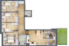 5 pokoi, mieszkanie 86,82 m², parter, oferta nr 11, Osiedle JAR Heweliusza - bud. C, Toruń, Wrzosy, JAR, ul. Jana Keplera 54-56