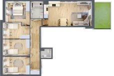 5 pokoi, mieszkanie 86,04 m², parter, oferta nr 34, Osiedle JAR Heweliusza - bud. C, Toruń, Wrzosy, JAR, ul. Jana Keplera 54-56