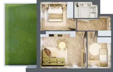 3 pokoje, mieszkanie 48,27 m², parter, oferta nr 33, Osiedle JAR Heweliusza - bud. D, Toruń, Wrzosy, JAR, ul. J. Heweliusza 15, 15A