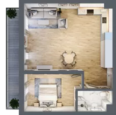 2 pokoje, mieszkanie 59,18 m², piętro 1, oferta nr 14, Solano Kołobrzeg, Kołobrzeg, ul. Św. Macieja 6A