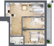 3 pokoje, mieszkanie 61,41 m², piętro 1, oferta nr 20, Solano Kołobrzeg, Kołobrzeg, ul. Św. Macieja 6A