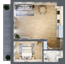 2 pokoje, mieszkanie 58,56 m², piętro 3, oferta nr 40, Solano Kołobrzeg, Kołobrzeg, ul. Św. Macieja 6A