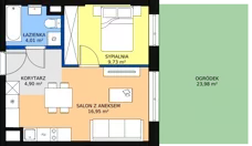 2 pokoje, mieszkanie 35,59 m², parter, oferta nr AA1.3, PUR na Kamionku, Warszawa, Praga Południe, Kamionek, ul. Żupnicza