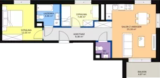 3 pokoje, mieszkanie 58,57 m², piętro 1, oferta nr AA2.6, PUR na Kamionku, Warszawa, Praga Południe, Kamionek, ul. Żupnicza