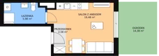 1 pokój, mieszkanie 27,95 m², parter, oferta nr AD1.4, PUR na Kamionku, Warszawa, Praga Południe, Kamionek, ul. Żupnicza