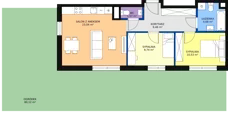 3 pokoje, mieszkanie 59,02 m², parter, oferta nr AD1.3, PUR na Kamionku, Warszawa, Praga Południe, Kamionek, ul. Żupnicza