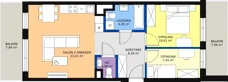 3 pokoje, mieszkanie 55,50 m², piętro 2, oferta nr AD3.1, PUR na Kamionku, Warszawa, Praga Południe, Kamionek, ul. Żupnicza