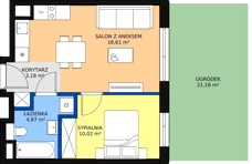 2 pokoje, mieszkanie 36,87 m², parter, oferta nr AF1.2, PUR na Kamionku, Warszawa, Praga Południe, Kamionek, ul. Żupnicza