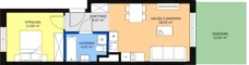 2 pokoje, mieszkanie 39,01 m², parter, oferta nr AF1.1, PUR na Kamionku, Warszawa, Praga Południe, Kamionek, ul. Żupnicza
