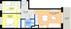 3 pokoje, mieszkanie 50,13 m², piętro 1, oferta nr AF2.1, PUR na Kamionku, Warszawa, Praga Południe, Kamionek, ul. Żupnicza