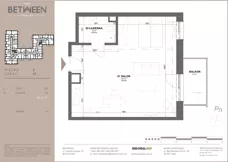 1 pokój, mieszkanie 42,19 m², piętro 2, oferta nr 15, Between, Łódź, Śródmieście, ul. Dowborczyków 12