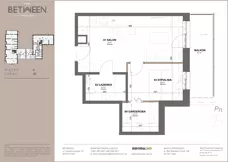 2 pokoje, mieszkanie 39,76 m², piętro 4, oferta nr 40, Between, Łódź, Śródmieście, ul. Dowborczyków 12