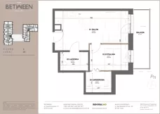 2 pokoje, mieszkanie 39,79 m², piętro 5, oferta nr 49, Between, Łódź, Śródmieście, ul. Dowborczyków 12