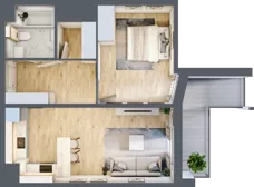2 pokoje, mieszkanie 48,57 m², piętro 1, oferta nr M11, Prato Park, Kraków, Czyżyny, ul. Na Łąkach
