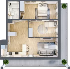 3 pokoje, mieszkanie 63,38 m², piętro 1, oferta nr M83, Prato Park, Kraków, Czyżyny, ul. Na Łąkach
