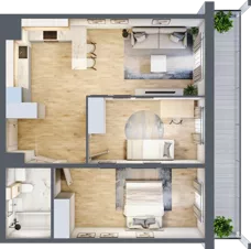 3 pokoje, mieszkanie 61,09 m², piętro 2, oferta nr M99, Prato Park, Kraków, Czyżyny, ul. Na Łąkach