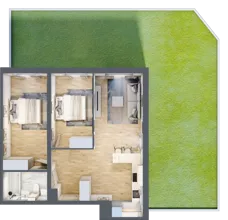 3 pokoje, mieszkanie 62,57 m², parter, oferta nr M66, Prato Park, Kraków, Czyżyny, ul. Na Łąkach