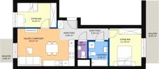3 pokoje, mieszkanie 53,50 m², piętro 7, oferta nr 77, Podedworze 11, Kraków, Podgórze Duchackie, Piaski Wielkie, ul. Podedworze 11