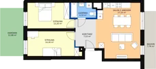 3 pokoje, mieszkanie 64,89 m², parter, oferta nr 58, Podedworze 11, Kraków, Podgórze Duchackie, Piaski Wielkie, ul. Podedworze 11