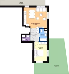 2 pokoje, mieszkanie 48,74 m², parter, oferta nr 89, Podedworze 11, Kraków, Podgórze Duchackie, Piaski Wielkie, ul. Podedworze 11