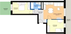 3 pokoje, mieszkanie 53,06 m², piętro 3, oferta nr 103, Podedworze 11, Kraków, Podgórze Duchackie, Piaski Wielkie, ul. Podedworze 11