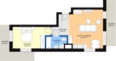 2 pokoje, mieszkanie 46,75 m², piętro 1, oferta nr 92, Podedworze 11, Kraków, Podgórze Duchackie, Piaski Wielkie, ul. Podedworze 11
