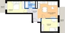 3 pokoje, mieszkanie 53,07 m², piętro 1, oferta nr 95, Podedworze 11, Kraków, Podgórze Duchackie, Piaski Wielkie, ul. Podedworze 11