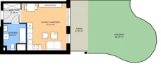 1 pokój, mieszkanie 30,48 m², parter, oferta nr A1/129, ESSA Kliny, Kraków, Swoszowice, Kliny, ul. Anny Szwed-Śniadowskiej