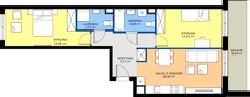 3 pokoje, mieszkanie 64,41 m², piętro 1, oferta nr A1/56, ESSA Kliny, Kraków, Swoszowice, Kliny, ul. Anny Szwed-Śniadowskiej